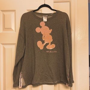 NWT Minnie Mouse rose gold sequin sweatshirt Medium